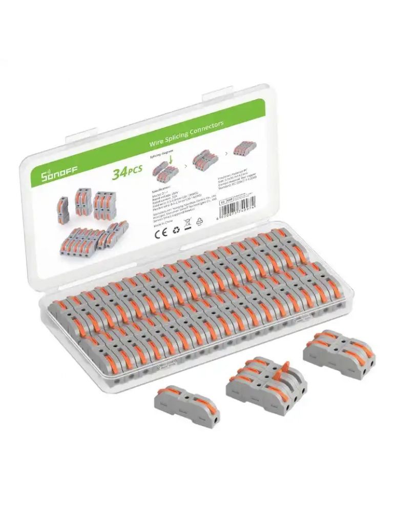 Wire Terminals & Connectors Pachet de conectori de îmbinare a cablurilor Sonoff (34 buc)