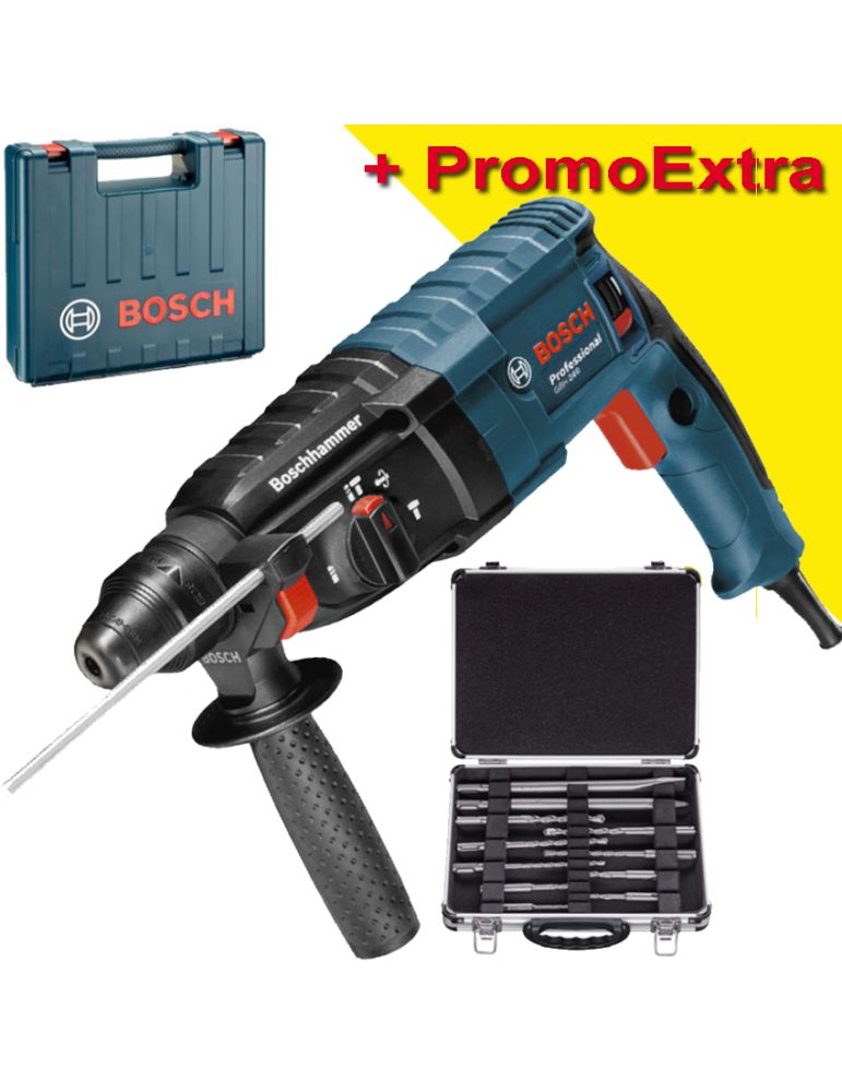 Bosch BOSCH GBH 240 Ciocan rotopercutor SDS-plus 790 W, 2.7 J + Set mixt 11 accesorii SDS-PLUS