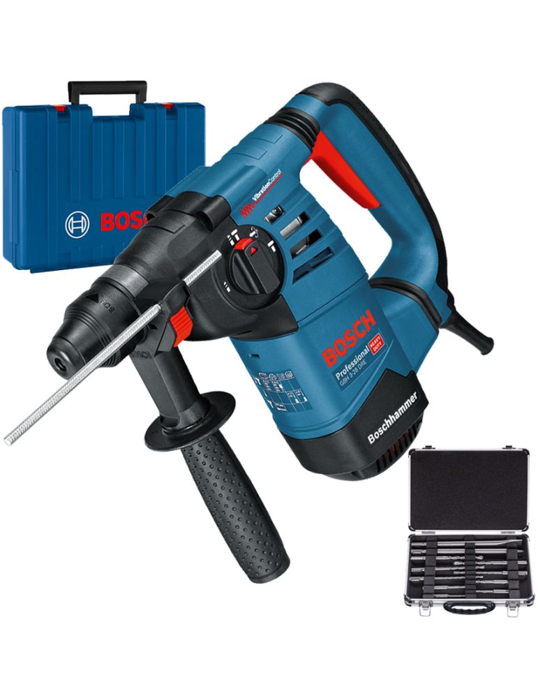 Bosch BOSCH GBH 3-28 DRE Ciocan rotopercutor SDS-plus 800 W, 3.1 J + Set mixt 11 accesorii SDS-PLUS