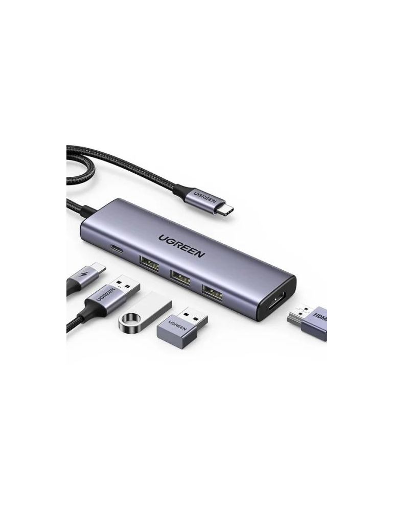 Computer Accessories Ugreen 7-in-1 USB-C Hub CM498 Tip dock Dock Gri