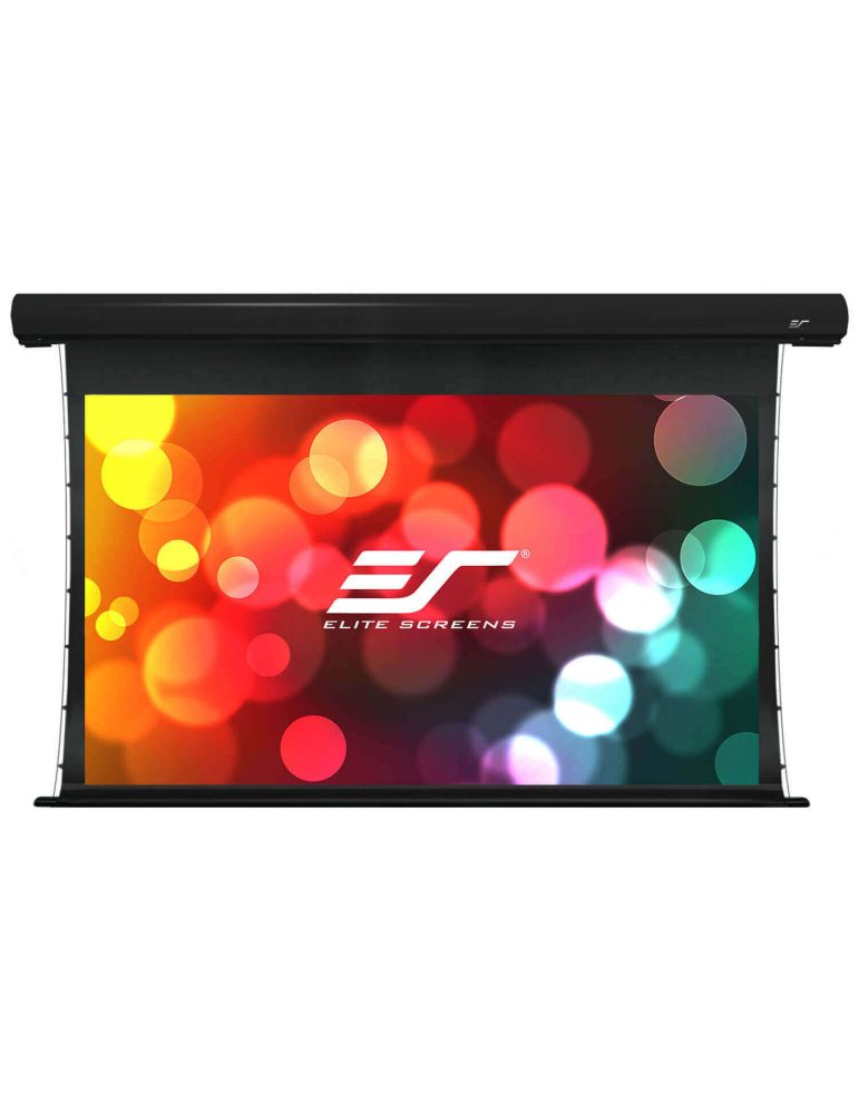 Elitescreens Ecran proiectie electric perete/tavan, 244 x 137cm, Tensionat, EliteScreens Saker SKT110UHW-E12, format 16:9, drop 30cm