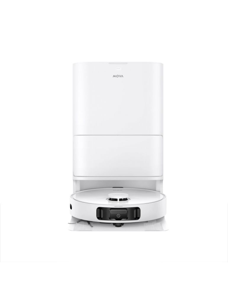 Robot de aspirare MOVA E40 Ultra, 19.000 Pa, 5.200mAh, 260 min, Single- line Laser, statie colectare inteligenta, Alb