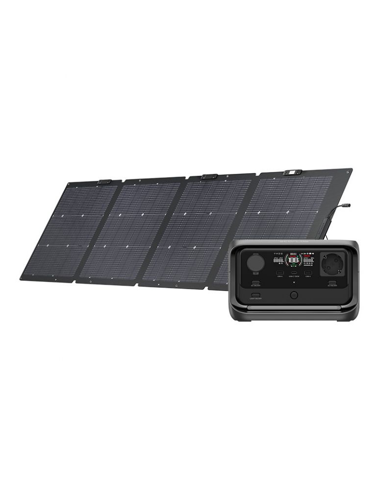 pompa ridicare presiune panou solar Pachet: Stație de alimentare EcoFlow River 3 Plus + panou solar portabil 220W