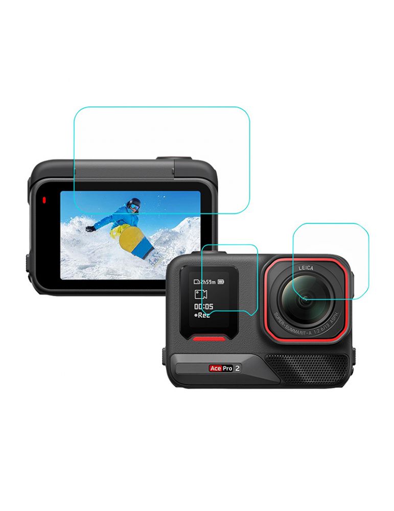 Screen Protectors Folie de protecție Puluz 3 în 1 pentru Insta 360 Ace Pro 2