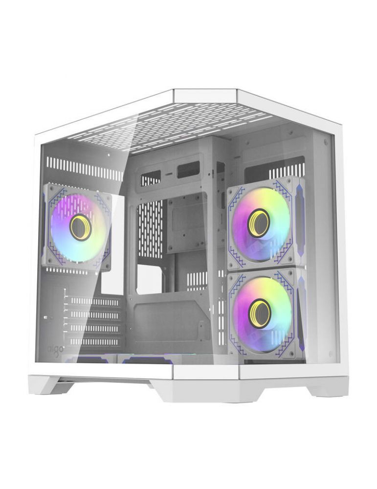 Darflash FT350 carcasă pentru calculator + 5 ventilatoare aRGB (alb)