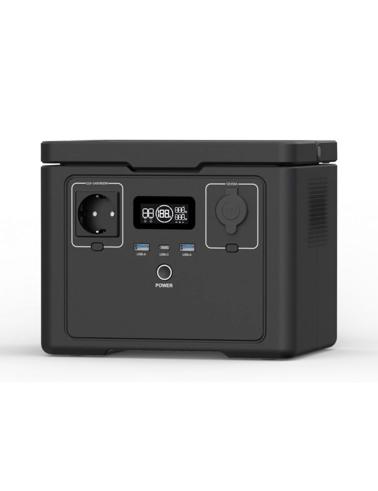 Statie acumulator portabil pentru incarcare electrica LongLife, LiFePO4, Generator Solar Power Station - 600W, 512Wh - CNO-PS600