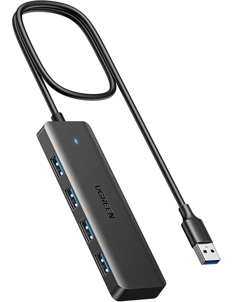 USB & FireWire Hubs HUB extern Ugreen, "CM219" porturi USB: USB 3.0 x 4, conectare prin USB 3.0, aluminiu, lungime 15 cm, gri, "25946" - 69418762294