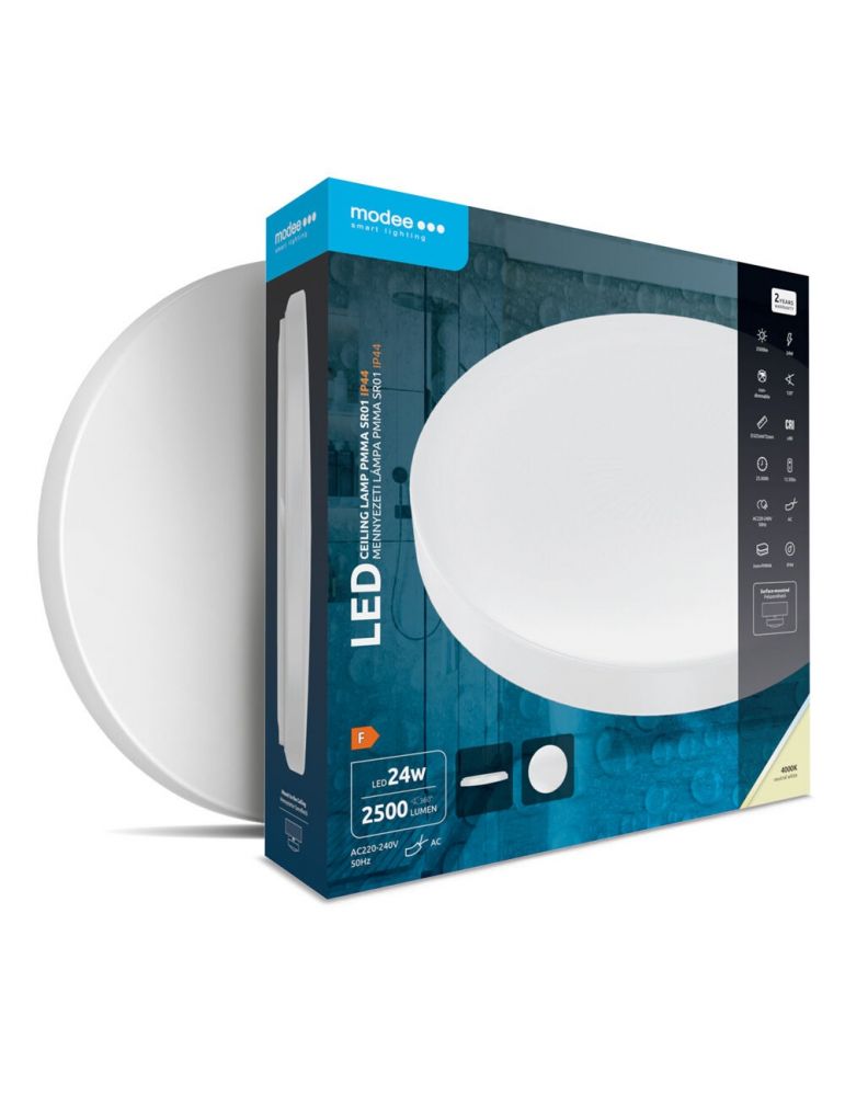 Lighting Fixtures Plafoniera LED rotunda 24W 325mm 4000K 2500lm IP44 Modee ML-CL4000K24W-IP-SR01