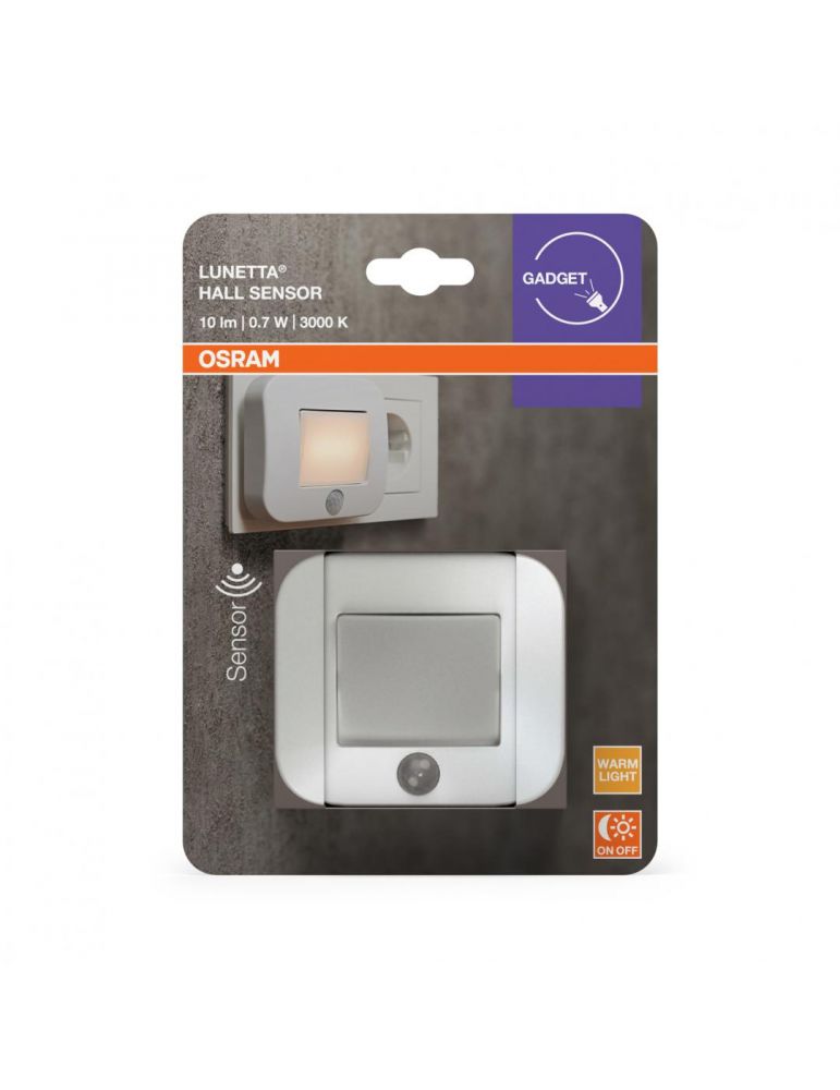 Night Lights & Ambient Lighting Lampa de veghe OSRAM LUNETTA Hall cu senzor de lumina, 0.7W, 10 lm, lumina calda(3000K)