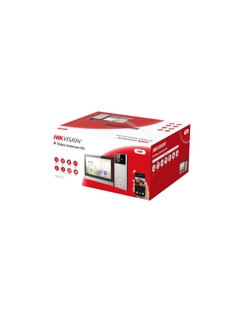 ds kh6320 wte1 Kit videointerfon IP, 4MP, IR 3m, Wi-Fi 6, 2.4Ghz, IP65 - HIKVISION DS-KIS613-S