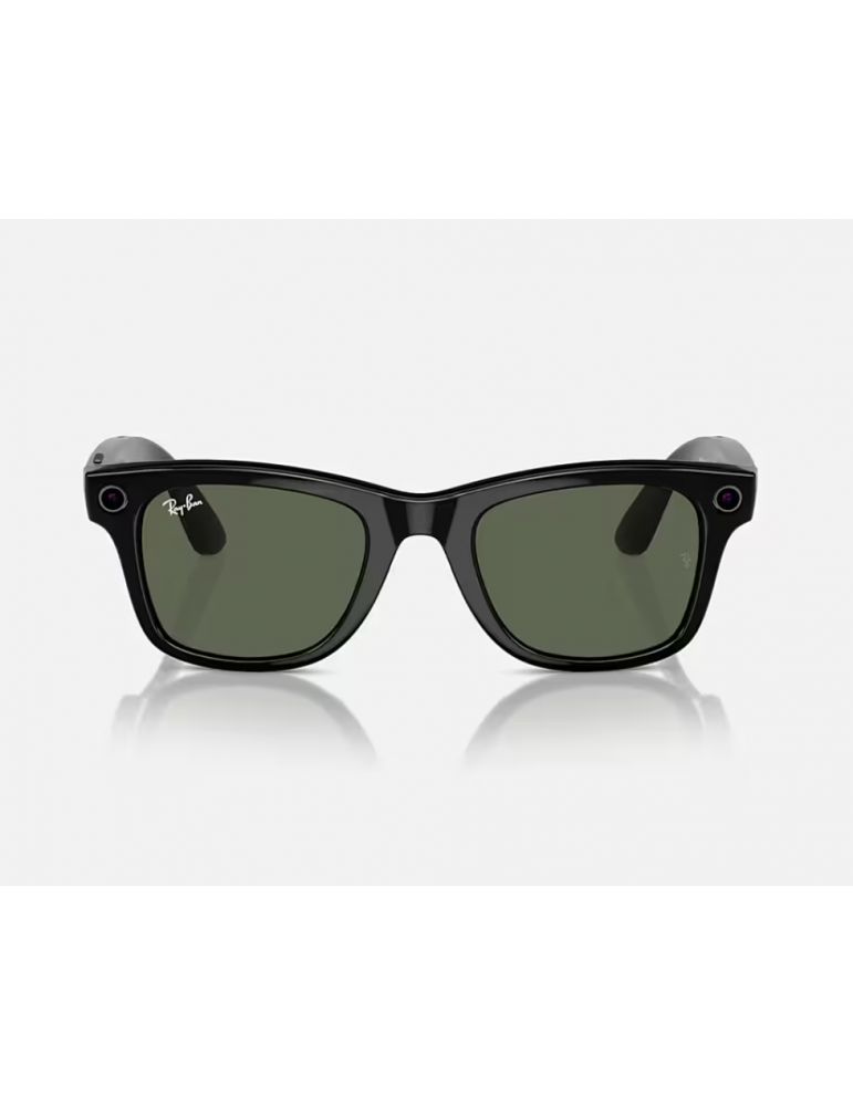 Sunglasses Ray-Ban Meta Wayfarer AI Glasses Shiny Black/G-15 Green