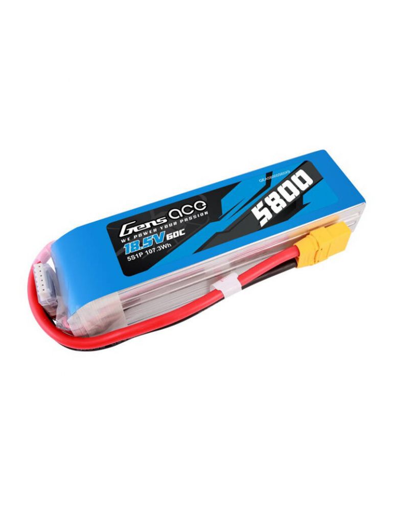 Toys Gens ace 5800mAh 60C 18.5V 5S1P Lipo Battery Pack cu mufă XT90