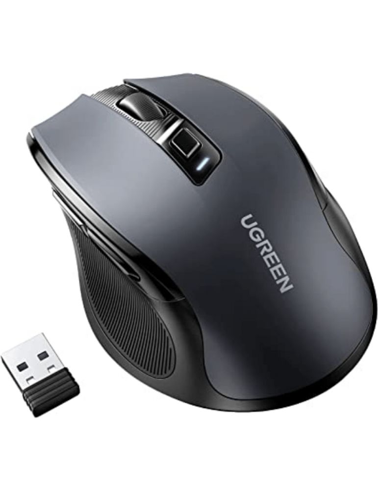 Mice & Trackballs MOUSE Ugreen, "MU101" PC sau NB, wireless 2.4GHz + Bluetooth, optic, 5/1 butoane/scroll, 4000 dpi, negru "90395" - 6957303893959