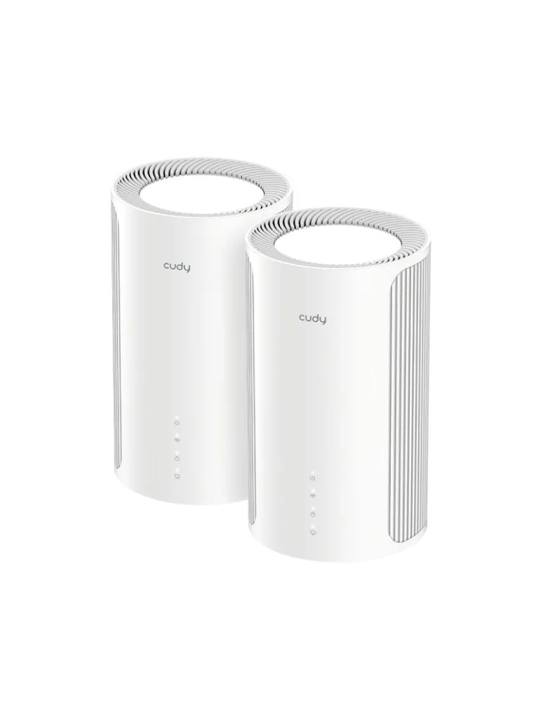Bridges & Routers Router Mesh Cudy M11000, Wi-Fi 7, Tri-band (2,4 GHz / 5 GHz / 6 GHz), alb, 116x116x202mm, set 2 buc.