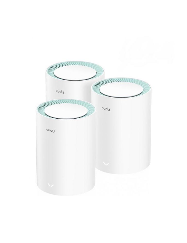 Bridges & Routers Sistem Mesh dual band wireless Gigabit Cudy ROUT-WLESS-M1300/2-CDY, 2.4/5 GHz, 867 Mbps, 120 m, 3 dispozitive
