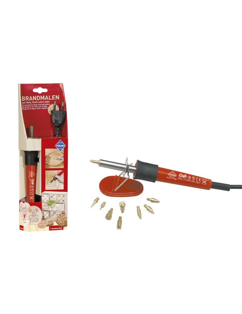 Pebaro Pebaro 0260, Set pentru pirogravura, 30W, 220V, include 9 varfuri