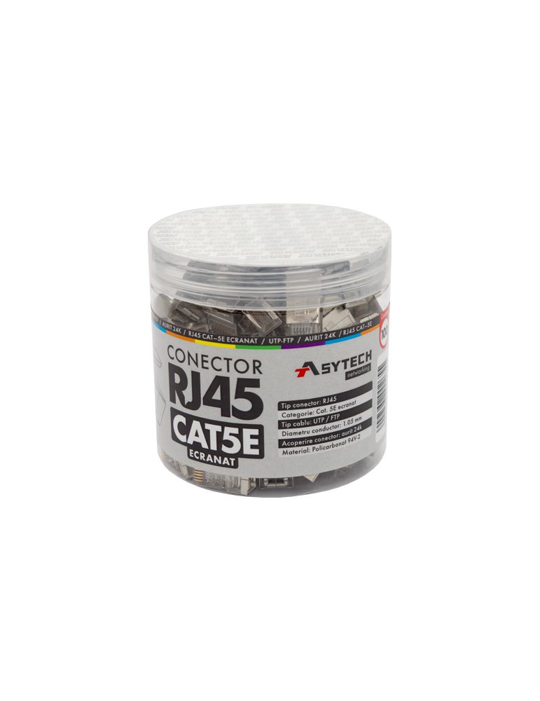 Phone & Data Jacks Mufa RJ-45 FTP Cat.5e, ecranata (100 buc) RJ45M-CAT5E-JAR