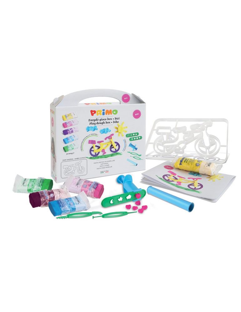 Arts & Crafts Plastilina moale Morocolor Primo, 5 x 100 g, gluten-free, cu matrita bicicleta