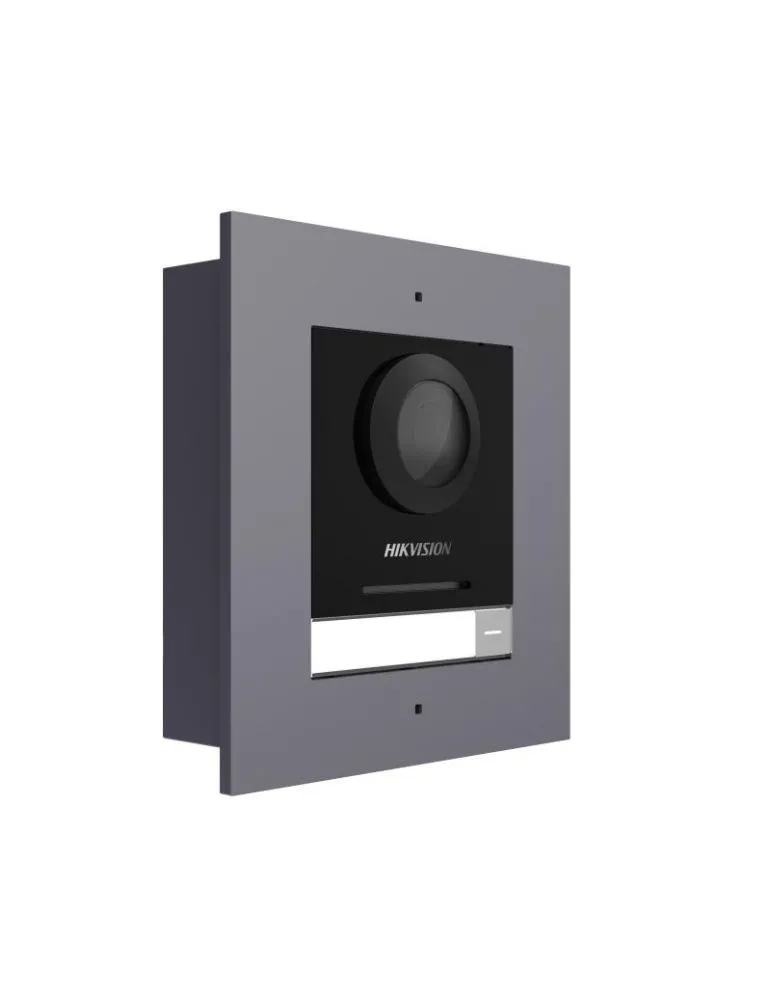 ds kh6320 wte1 Post exterior modular videointerfon IP Hikvision DS-KD8003-IME1(B)/FL, montaj ingropat, 1 buton, 2000 de utilizatori, autentific