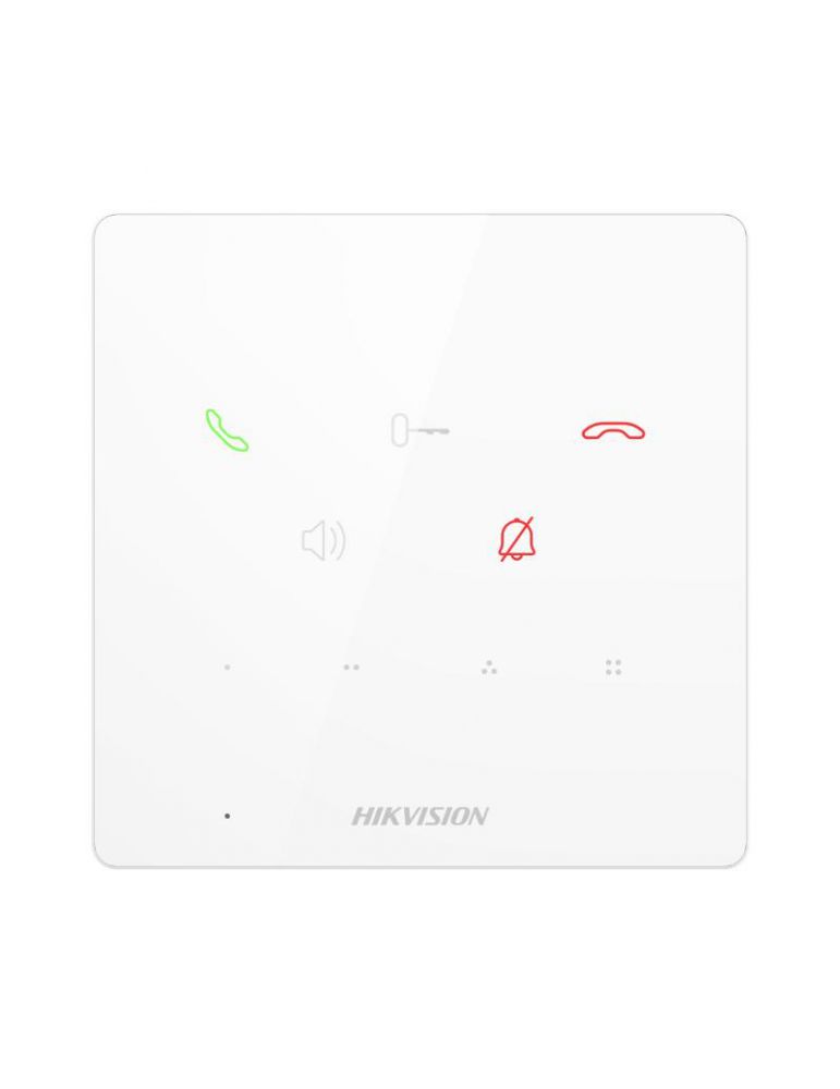 Post interior interfon audio Hikvision DS-KH6000-E1/WH, 9 butoane, microfon inclus, difuzor inclus, interfata: 1 RJ-45 100 Mbps,