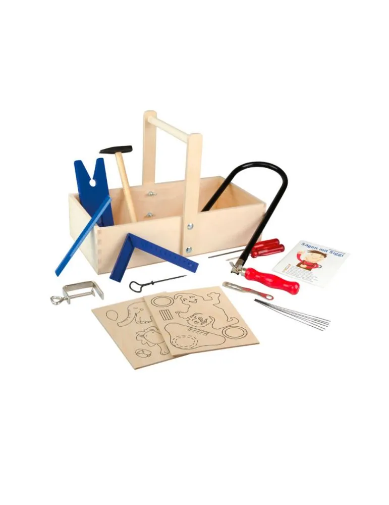 Toys Pebaro 430, Set traforaj in cutie de dulgher, 20 de piese