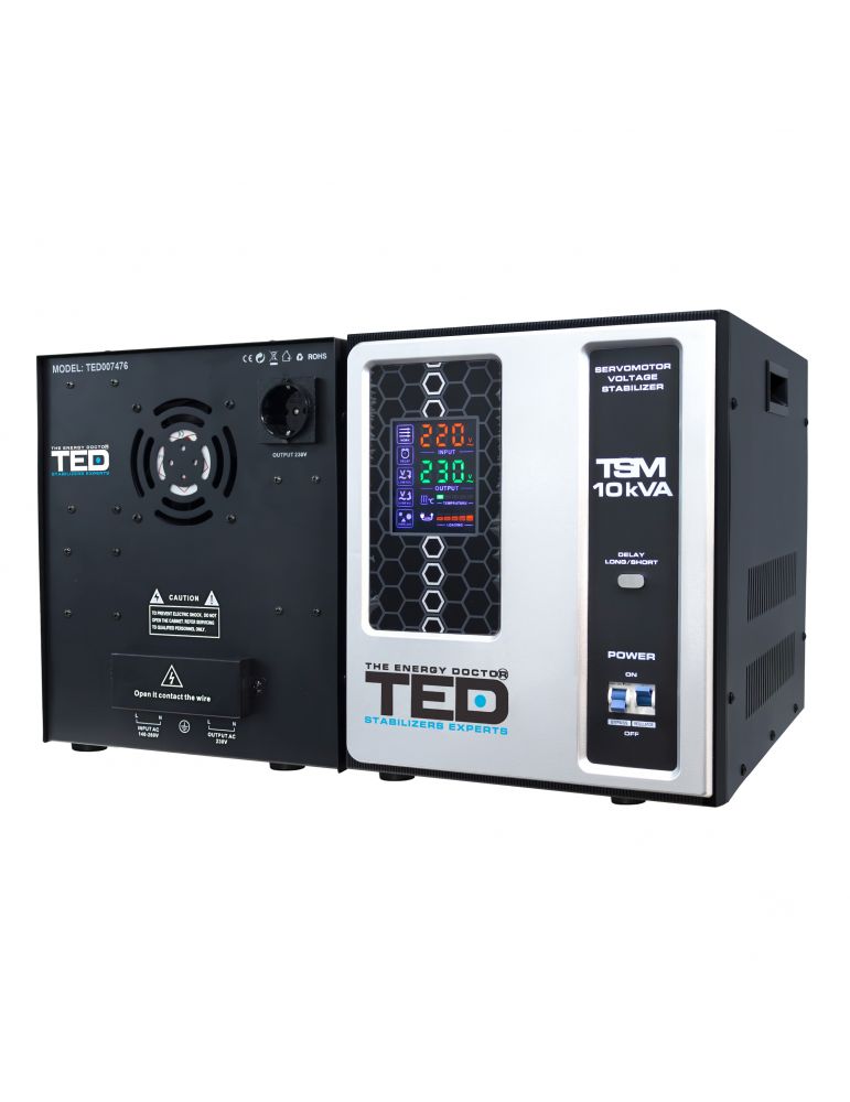 bloc masura monofazat Stabilizator retea maxim 10KVA-SVC cu servomotor monofazat TSM NEW Design TED007476