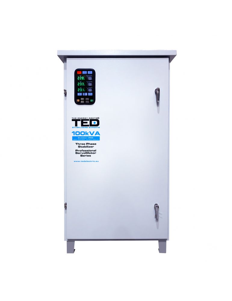 Electrical Motors Stabilizator retea maxim 100KVA-SVC cu servomotor trifazat-trifazat pentru exterior IP65 TED007520