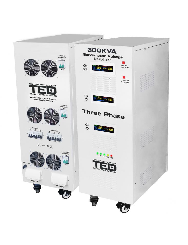 contor bidirectional trifazat Stabilizator retea maxim 300KVA-SVC cu servomotor trifazat-trifazat TED007469