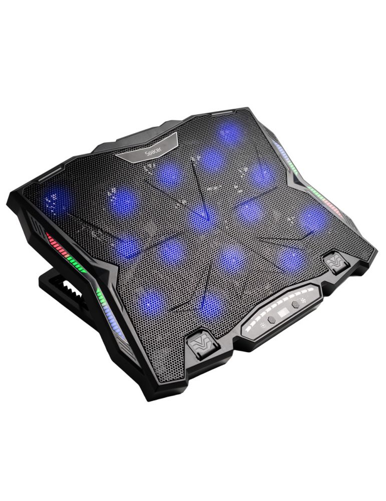 Computer System Cooling Parts STAND SPACER notebook 17" Gaming, sita metal, 15xfan 12cm, turatie reglabila 800-1200rpm, ajustabil pe inaltime 5 trepte, Airflo