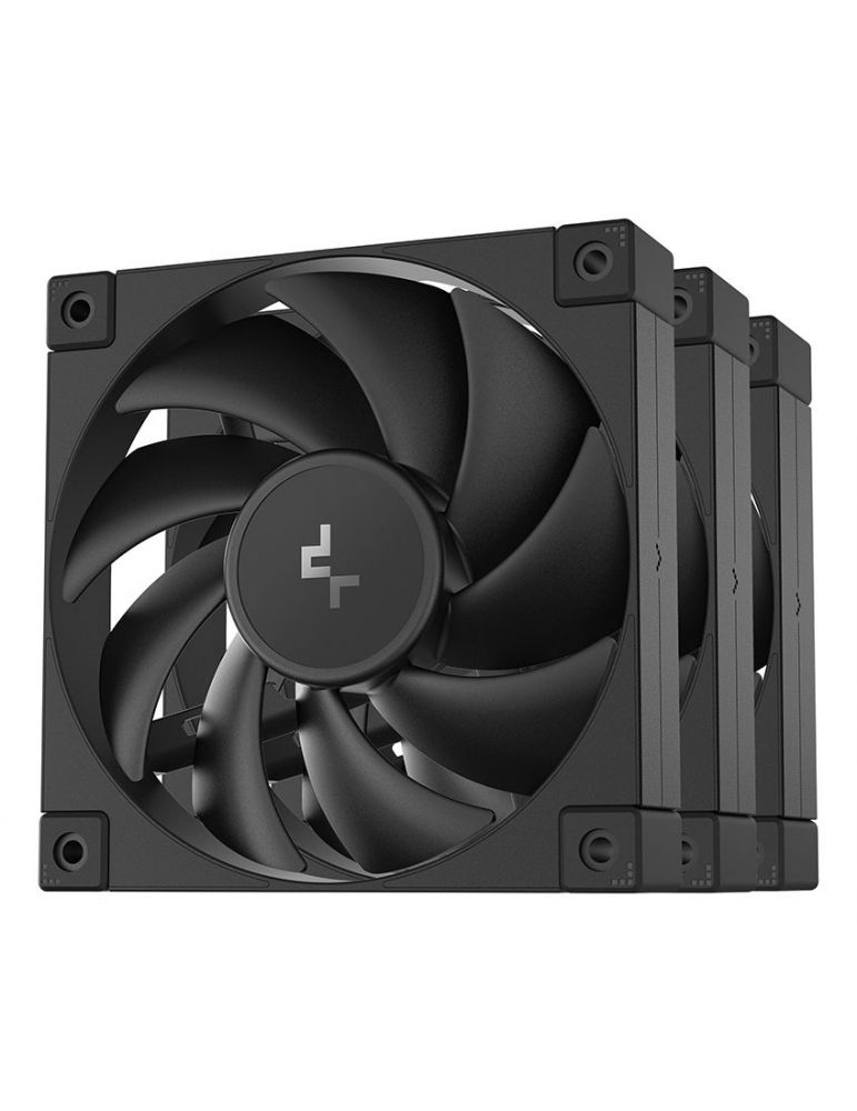 Computer System Cooling Parts DeepCool FD12-3 IN 1 Carcasă calculator Ventilator 12 cm Negru 3 buc.