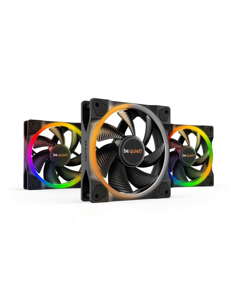 Computer System Cooling Parts be quiet! Light Wings | 120mm PWM Triple Pack Carcasă calculator Ventilator 12 cm Negru 3 buc.