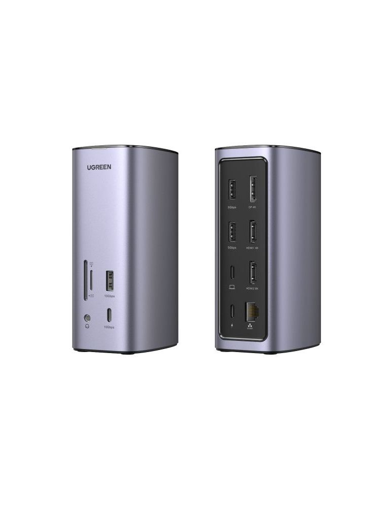 Computer Accessories Ugreen USB-C Docking Station 12-in-1 Prin cablu Argint