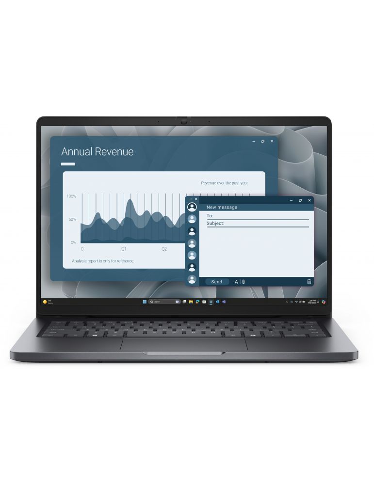 Laptops DELL Pro 14 PC14255 AMD Ryzen 5 PRO 230 Laptop 35,6 cm (14") Full HD+ 16 Giga Bites DDR5-SDRAM 512 Giga Bites SSD Wi-Fi 6E