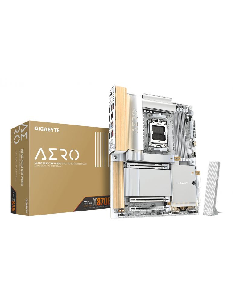Motherboards GIGABYTE X870E AERO X3D WOOD AMD X870E Mufă AM5 ATX