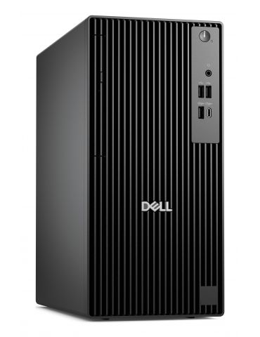 DELL Pro QCT1255 AMD Ryzen™ 5 8600G 16 Giga Bites DDR5-SDRAM 512 Giga Bites SSD Ubuntu Linux Tower PC-ul Negru