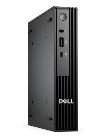 DELL Pro QCM1255 AMD Ryzen™ 5 8500GE 16 Giga Bites DDR5-SDRAM 512 Giga Bites SSD Ubuntu Linux Micro PC Mini PC Negru