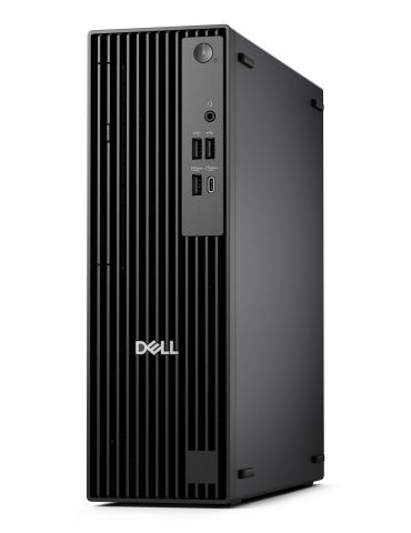 DELL Pro QCS1250 Intel Core Ultra 5 235 8 Giga Bites DDR5-SDRAM 512 Giga Bites SSD Ubuntu Linux Slim PC PC-ul Negru