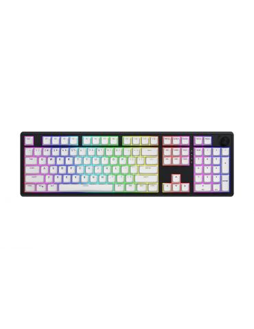 HATOR Skyfall Wireless 100 tastaturi Gaming USB + RF Wireless + Bluetooth QWERTY Engleză SUA Negru, Alb - Tik.ro