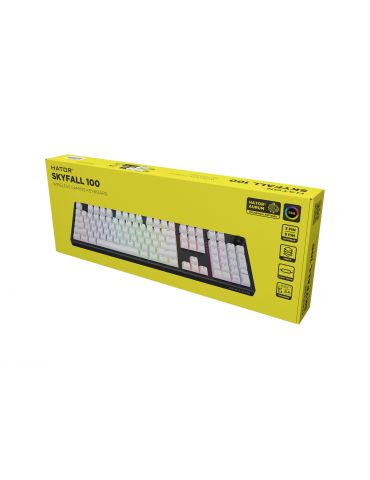 HATOR Skyfall Wireless 100 tastaturi Gaming USB + RF Wireless + Bluetooth QWERTY Engleză SUA Negru, Alb