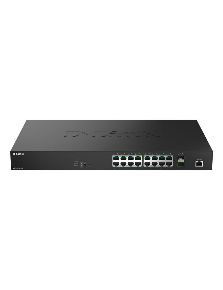 Hubs & Switches D-Link DMS-1250-18P/E switch-uri Gestionate L2 2.5G Ethernet (100/1000/2500) Power over Ethernet (PoE) Suport Negru