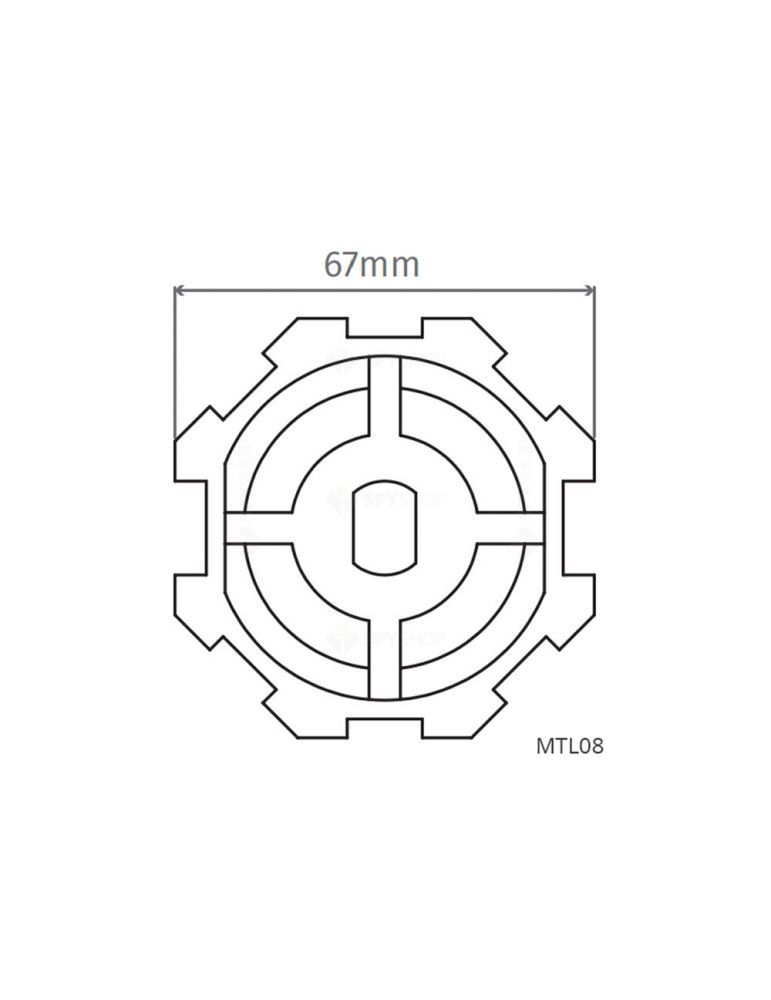 Adaptor Motorline MTL08/67 mm/forma octagonala