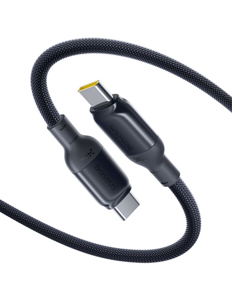 Storage & Data Transfer Cables CABLU alimentare si date Baseus PicoGo, Fast Charging Data Cable pt. smartphone, USB Type-C la USB Type-C 240W, 2m, braided, neg