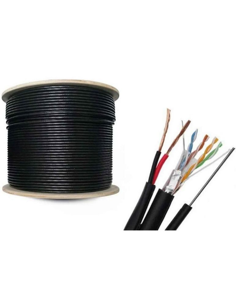 cablu ftp cu sufa Cablu CAT5 FTP Cupru + alimentare si sufa LinkPower LINK-FTP CU-AUTO+2C, pret/305 metri