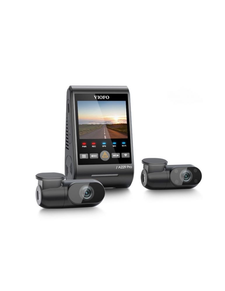 Cameras Camera auto tripla Viofo A229 PRO 3CH, 4K/2K/Full HD, WiFi, GPS Logger, microfon, slot card, super night vision 2.0