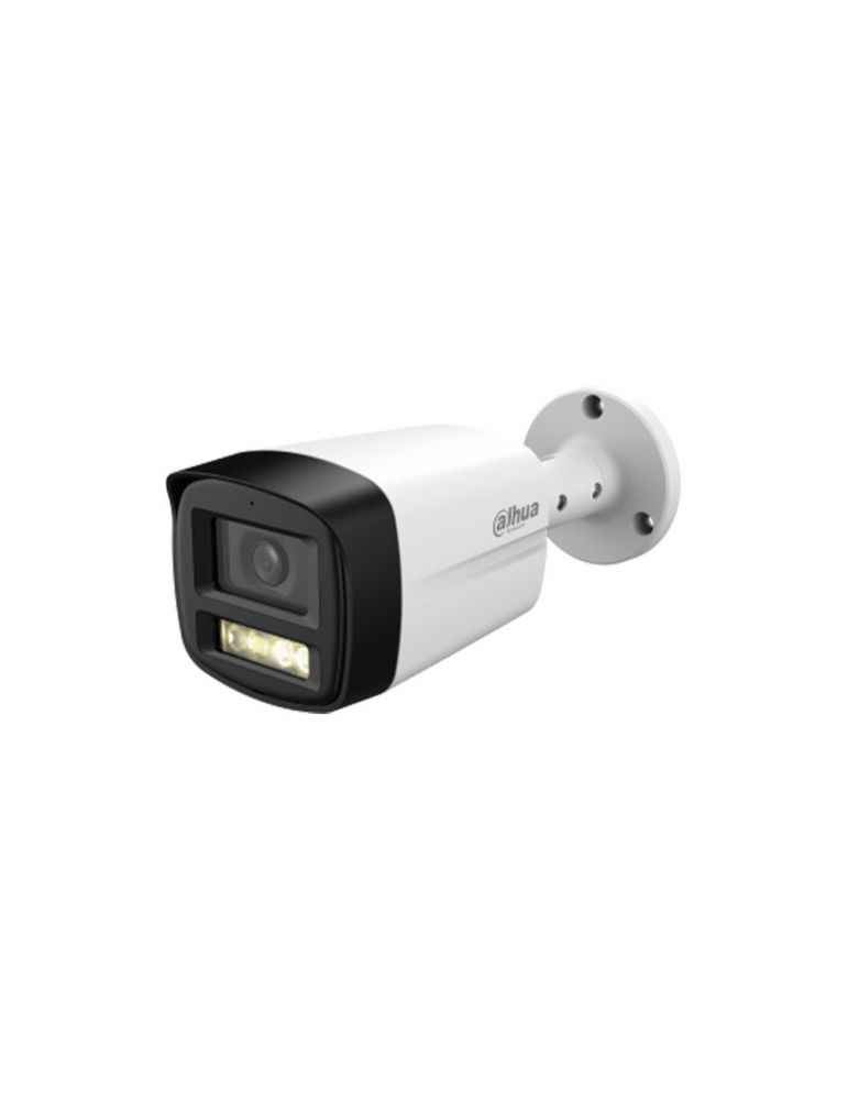 Cameras Camera supraveghere exterior cu iluminare duala Dahua HAC-HFW1500TLM-A-S3-DIP, 5 MP, 3.6 mm, IR/lumina alba 40 m, microfon