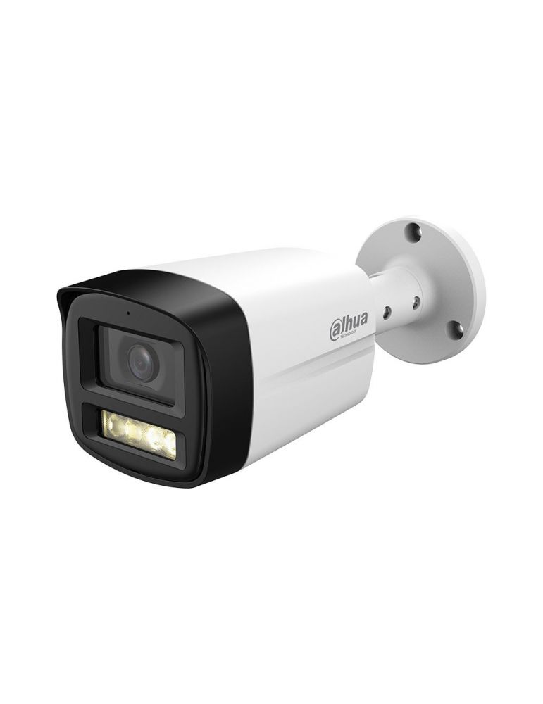 Cameras Camera supraveghere exterior cu iluminare duala Dahua HAC-HFW1500TLM-IL-A-0360B-S3-DIP, 5MP, 3.6 mm, IR/lumina alba 40 m, microf