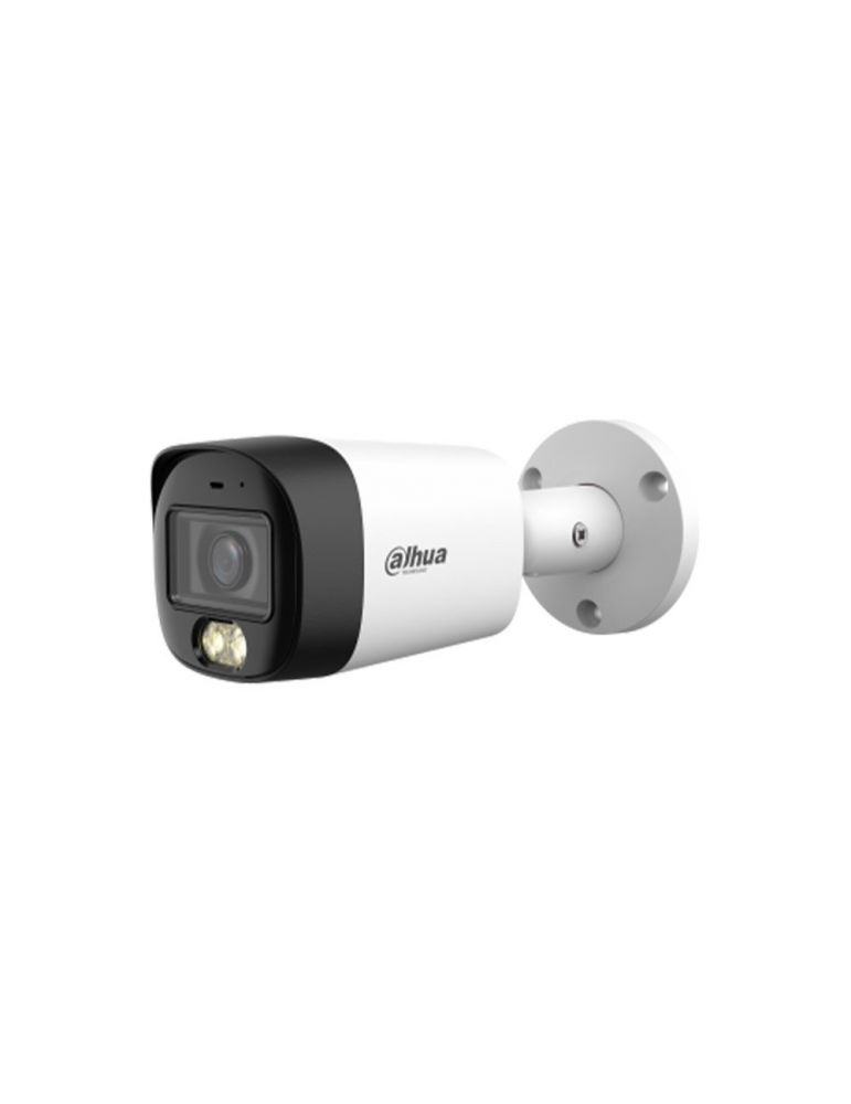 Cameras Camera supraveghere exterior cu iluminare duala HDCVI Dahua HAC-HFW1200RM-IL-A-0280B-S6, 2 MP, 2.8 mm, IR/lumina alba 30 m, micr
