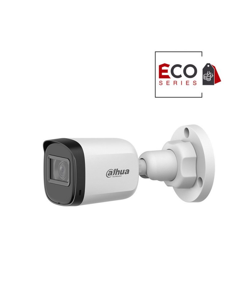 Cameras Camera supraveghere exterior Dahua Eco Series HAC-B1A51-U-0280B-S2, 5 MP, 2.8 mm, IR 30 m, HDCVI, PoC, IP67