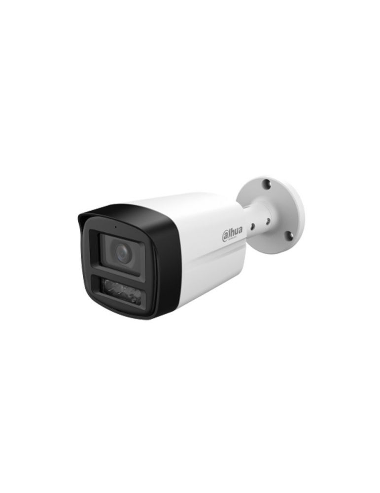 Cameras Camera supraveghere exterior HDCVI color Dahua HAC-HFW1509TLM-A-LED, 5 MP, 3.6 mm, lumina calda 40 m, microfon