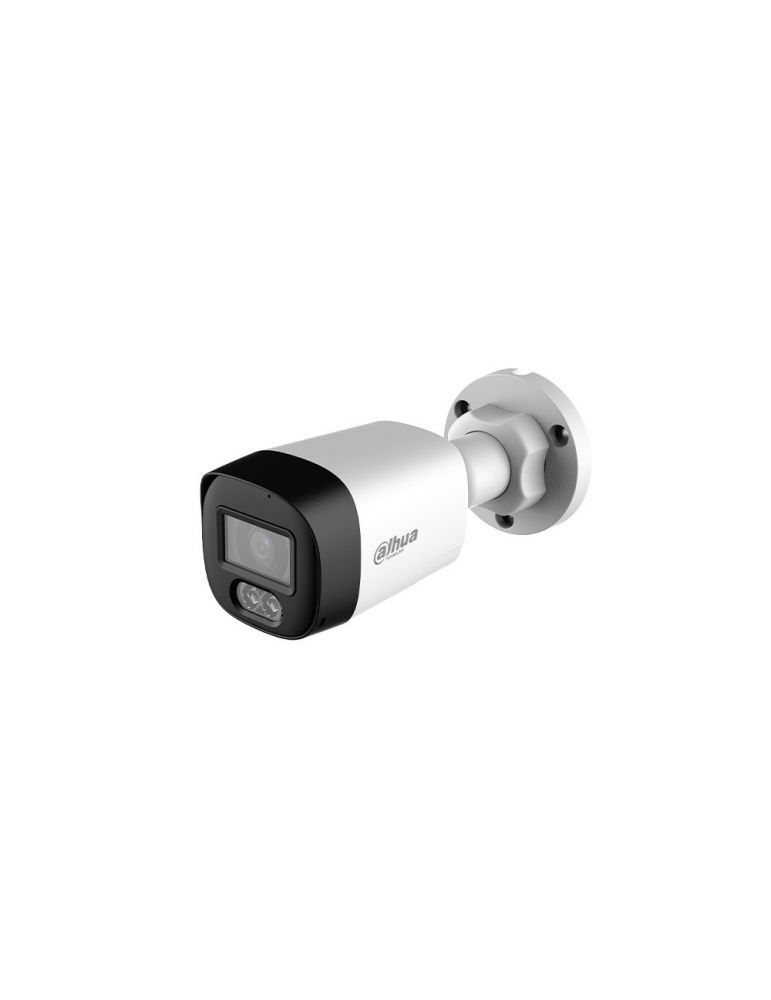 Cameras Camera supraveghere exterior HDCVI cu iluminare duala Dahua HAC-HFW1200RL-IL-T-0280B-DIP, 2MP, 2.8 mm, IR/lumina alba 30 m, micr